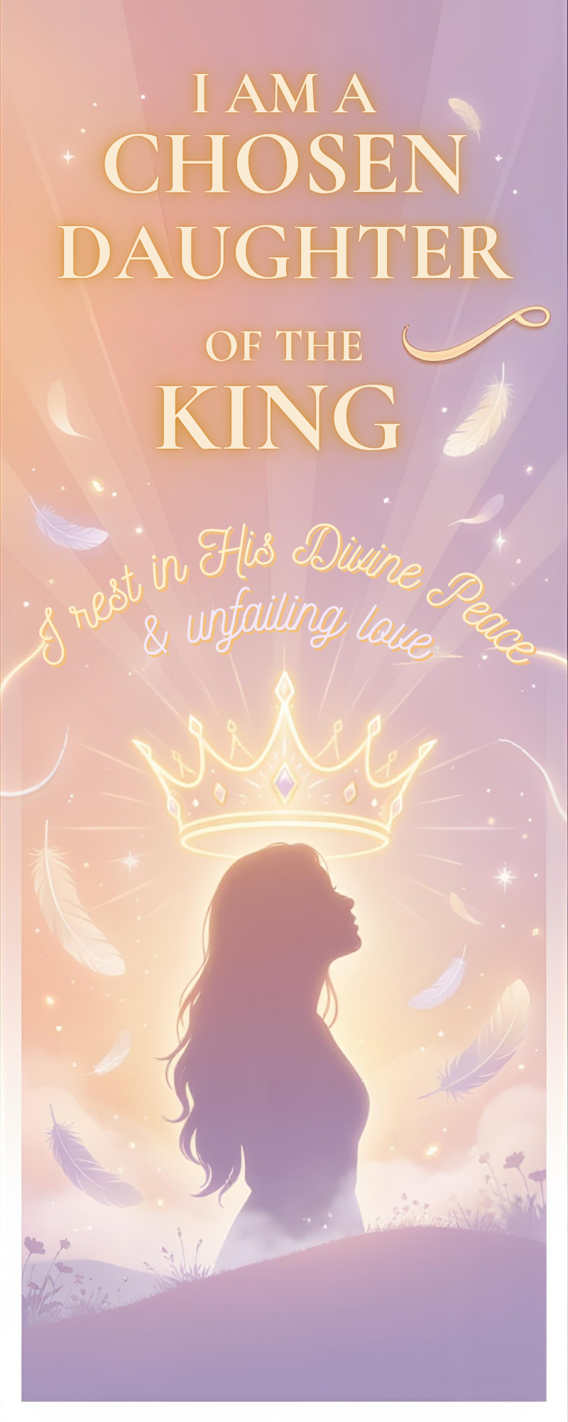 Royal Daughter Affirmation | Instant Digital Download | Christian Wallpaper + Printable Wall Art