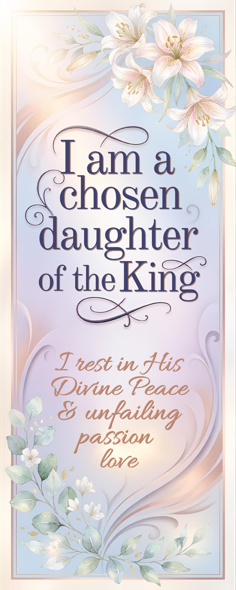 Royal Daughter Affirmation | Instant Digital Download | Christian Wallpaper + Printable Wall Art