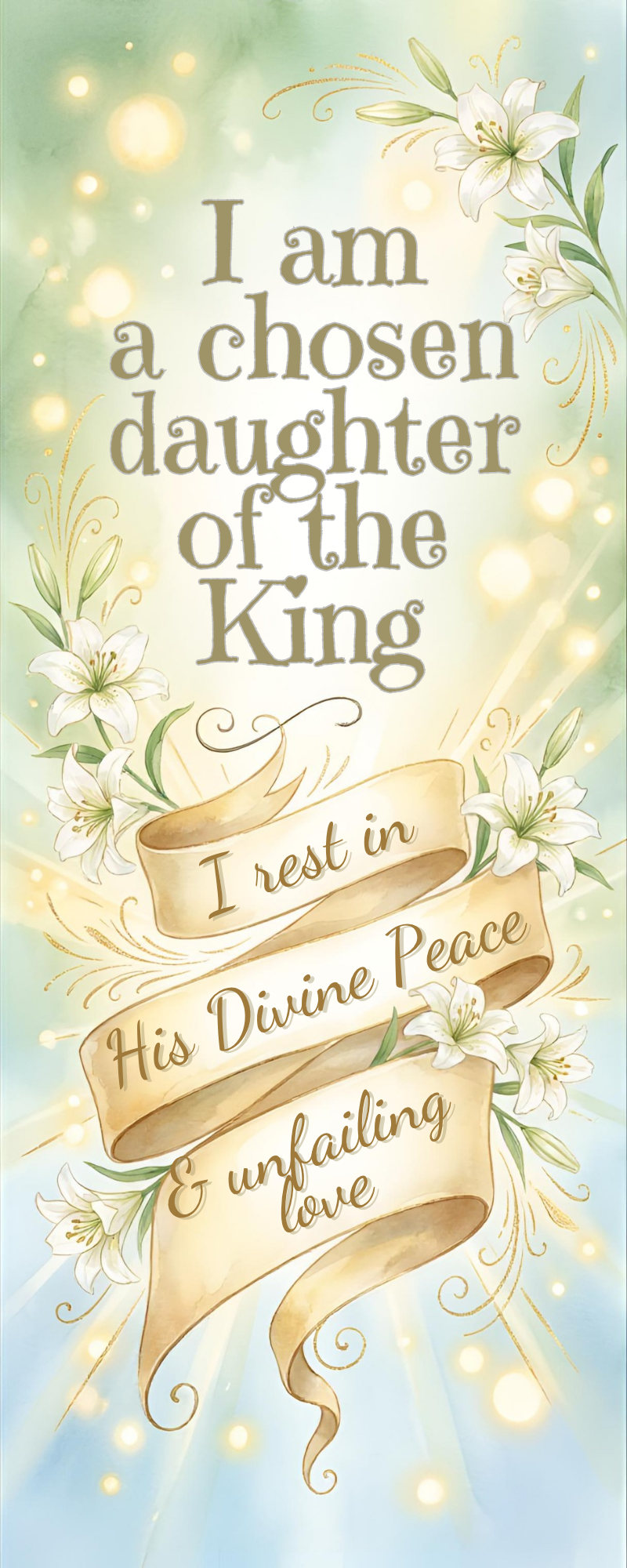 Royal Daughter Affirmation | Instant Digital Download | Christian Wallpaper + Printable Wall Art